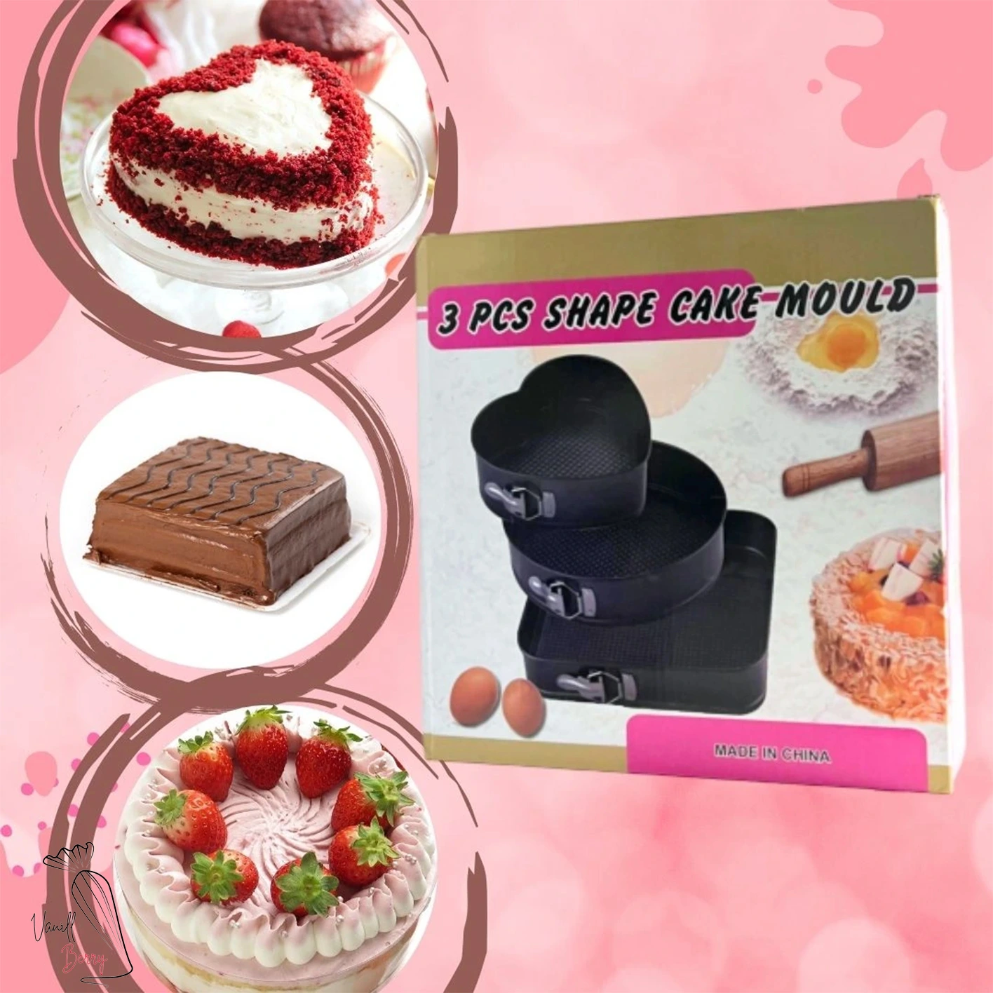 قالب کیک کمربندی ۳ عددی تفلون - Image 8