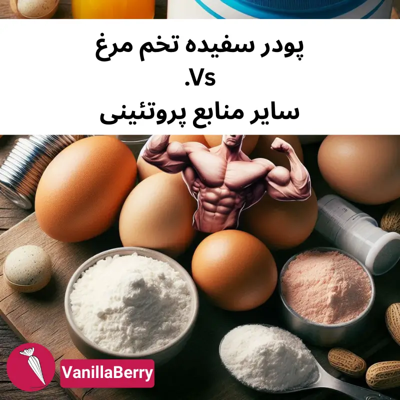 پودر سفیده تخم مرغ در برابر سایر منابع پروتئینی